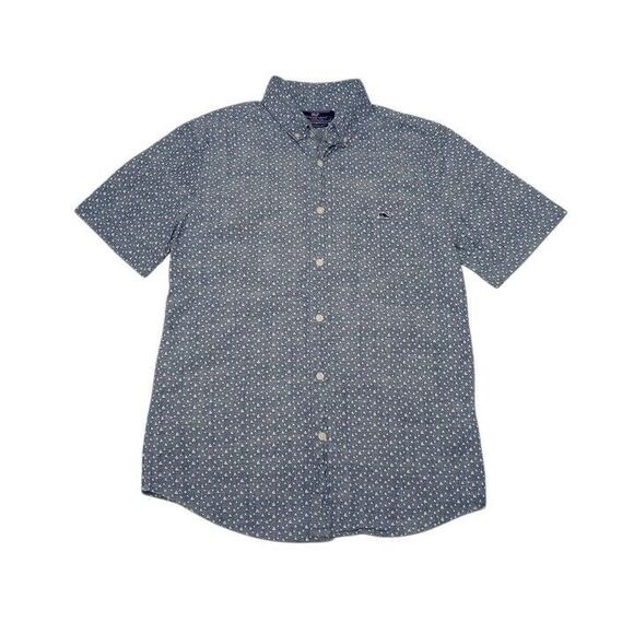 Vineyard Vines Men's Medium Slim Fit‎ Tucker Shirt Gray Button Up Cotton Spandex - Picture 1 of 6